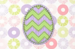 Raggy Chevron Easter Egg Applique Embroidery Files Product Image 2