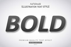 Black Bold 3D Illustrator Text Style Effect Product Image 1