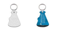 Megaphone Shape Keyring Design Mockup - 2 Views Product Image 1
