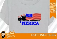 5x American Hotrod svg, 4th of July svg, Printable, Cuttable Product Image 2
