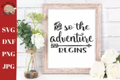 And so the adventure begins svg file, baby wedding engaged Product Image 1