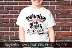 Swinging Into Sixth Grade SVG PNG Funny Back To School svg Product Image 3