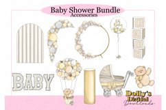 Baby Shower Character Mega Bundle and Backgrounds PNG Product Image 4