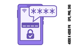 Colored One Time Password Icon Product Image 1