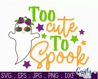 Too Cute To Spook | Kid’s Halloween Svg Design Product Image 2
