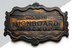 Vintage Wooden Signage Mockup Template Product Image 1