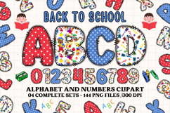 Back to School Alphabet png, letters doodle, school clipart Product Image 1