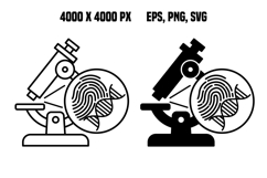 Microscope Research Icons Product Image 1