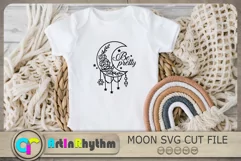 Be pretty Svg, Crescent Moon Svg, Moon Svg, Floral Moon Svg Product Image 3
