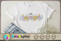 Overthinker Svg, Retro Groovy Svg, Anxiety, Mental Health Product Image 3