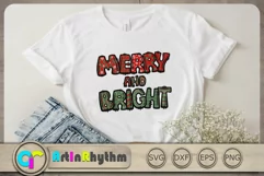 Merry And Bright Svg, Christmas Svg, Christmas Svg Cut File Product Image 1