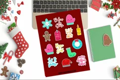 Kawaii Christmas Stickers I Holiday Planner Stickers Product Image 2
