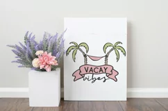 Vacay Vibes SVG | Beach SVG | Palms SVG | Vacay Vibes SVG Product Image 2