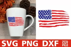 Distresses Flag svg, 4th of July svg, America svg, Patriotic Product Image 1
