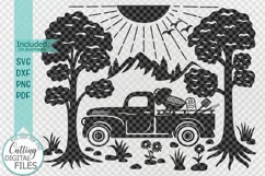 Summer truck landscape svg cutting cricut file porch sign Product Image 2