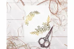 Floral border svg file, Flower border svg, floral swag svg Product Image 2