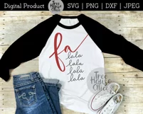 Fa La La SVG, Christmas Song Quote PNG JPEG, Deck The halls Product Image 3