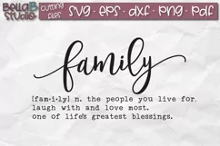 Family Definition SVG File, Family Sign SVG Product Image 2