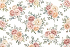 Watercolor Seamless Floral Pattern Mother's Day Product Image 1