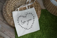 I Love You Note SVG | Hand Drawn Heart Border Product Image 4