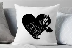 Butterfly Heart SVG PNG EPS DXF Files Butterfly SVG Cut File Product Image 4