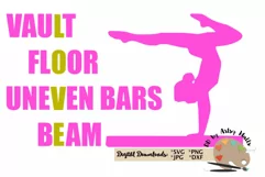 Gymnastics quote svg cut file, gymnast silhouette cricut svg Product Image 1
