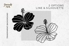 Hibiscus Svg, Hibiscus flower SVG Cut Files, Tropical Hawaii Product Image 2
