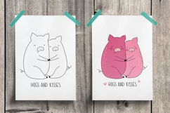 Valentine svg. Love SVG. Cute pigs. Hogs and kisses Product Image 2