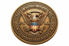 Semiquincentennial seal for the 250th anniversary with bald Product Image 1