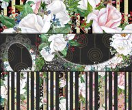 Watercolor Roses digital papers Product Image 4