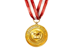Gold Graduation Medal Honor Award Clipart Product Image 1