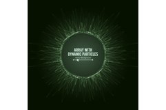 Array Vector With Dynamic Particles. Round Dots And Lines. Product Image 1