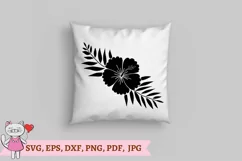 Hibiscus Silhouette Florals Svg, hand drawn Hibiscus Product Image 3