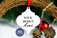 Arabesque Ornament Mockup PSD, Christmas Ceramic tile mockup Product Image 1