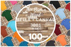 Men&#039;s Bella Canvas 3001 Bundle All Colors Thin Brown Wood Product Image 1