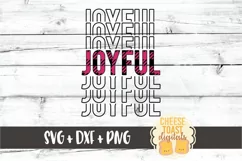 Joyful - Buffalo Plaid Christmas Mirror Word SVG PNG DXF Product Image 2