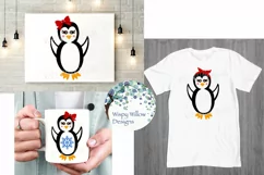 Girl Penguins | Winter | Christmas| SVG Cut File and Clipart Product Image 2