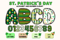 ST PATRICK Alphabet PNG Clipart, St Patrick letters doodle Product Image 1