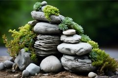 Verdant Stones outdoor natural plants. Generate Ai Product Image 1