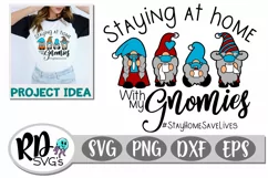 Stay at Home with my Gnomies - A Layered Cricut Cut File Product Image 1