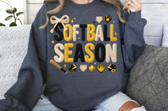 Softball Season Faux Knit PNG Product Image 10