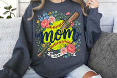 Softball Mom Floral PNG Product Image 9