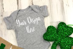 St. Patrick's Day Rabbit Skins 4400 Baby One Piece Mockup Product Image 2