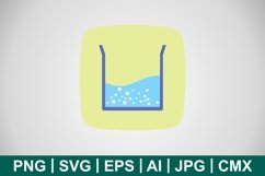 Vector Beaker Half Fill Icon Product Image 1