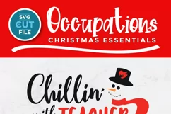 Christmas Teacher svg - a Teacher Christmas svg for crafters Product Image 2