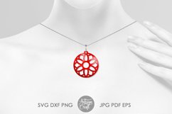 Mandala earrings, SVG cut files, round earring Product Image 4