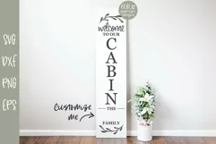 Welcome To Our Cabin - Family Name Sign SVG Product Image 2