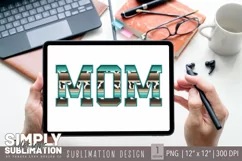 Faux Embroidered Western Mom Sublimation Png Design Product Image 2