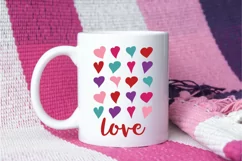 Love with Hearts SVG File - Valentine SVG File Product Image 3