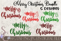 Merry Christmas SVG Bundle 5 Designs Product Image 1